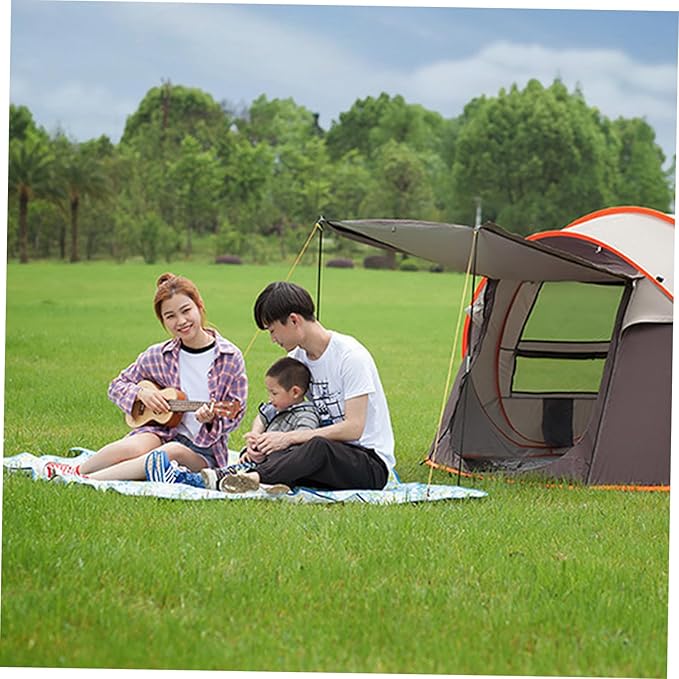 Outdoor Dampproof Picnic Mat with Aluminum Film Lightweight Foldable Camping Mattress Pad for Hiking Tent Portable Sleeping Blanket Cushion Random Color