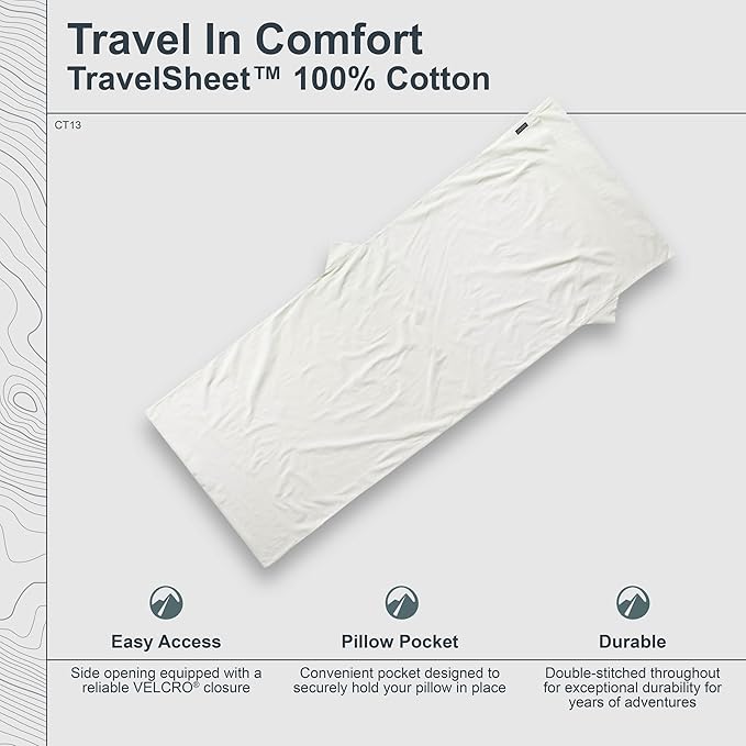 COCOON - Premium - TravelSheet - - Cotton - Monk's Red - Regular