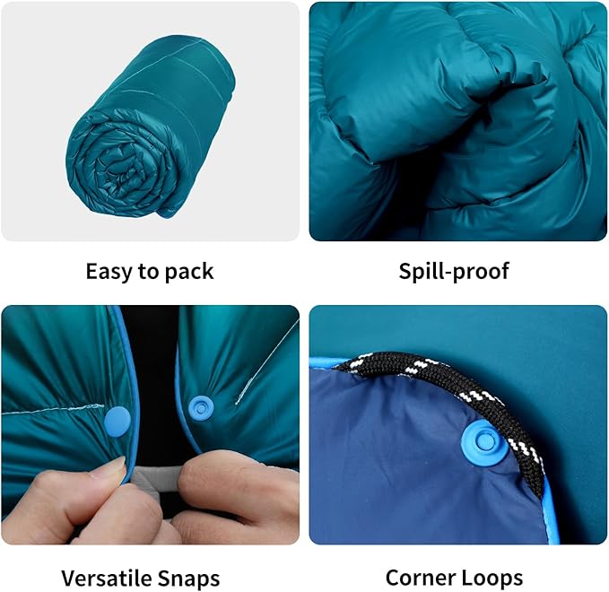 Camping Blanket Puffy Blanket Lightweight Windproof Water Resistant for OutdoorsHiking BackpackingBeachCarPicnicStadium