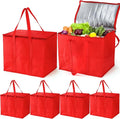 6 Pack Reusable Grocery Bags X-Large Foldable Tote Bag Shopping Bags with Handle for Groceries Food Delivery Bags for Travel Camping Clothes Picnic
