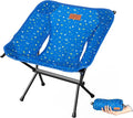 Protable Lightweight Chair for Youth Compact Folding Size 12.6“×4.3 Only Weights 1.6lbs 600D Oxford Fabric Durable Aluminum Alloy Frame Easy to Storage &amp Carry(Blue)