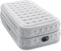 Intex Supreme Air Flow Airbed 20 Inch Raised Air Mattress with Internal / Built-in Pump and Portable Storage Carrying Case Twin
