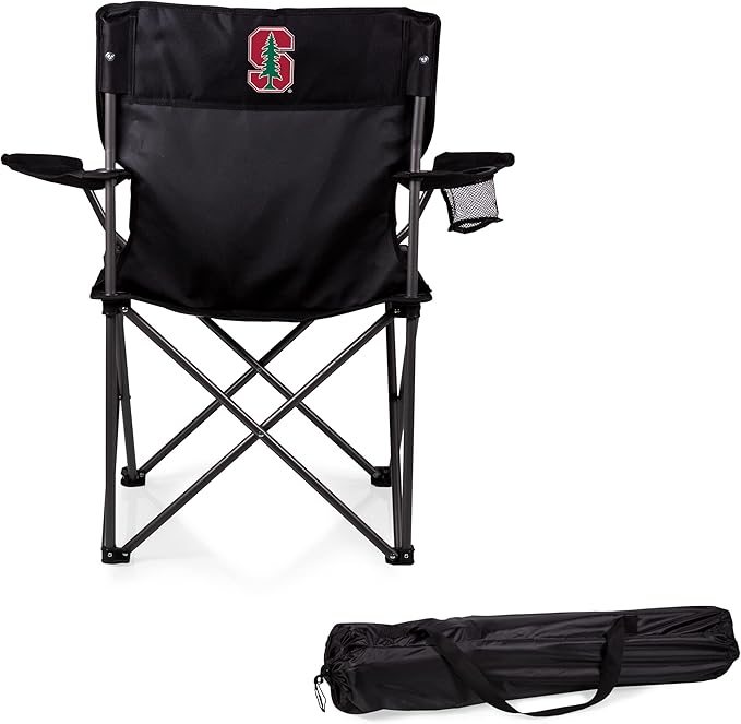 Picnic TIME NCAA PTZ Camp Chair Picnic Chair Beach Chair with Carrying Bag (Black)