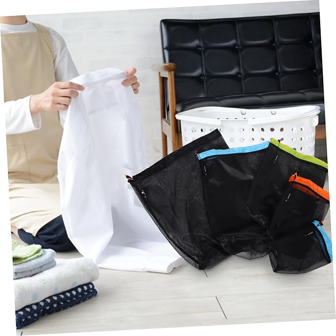 1 Set Travel Clothes Drawstring Bag Outdoor Camping Mesh Storage Sack for Lightweight Polyester Compact Design for and Use