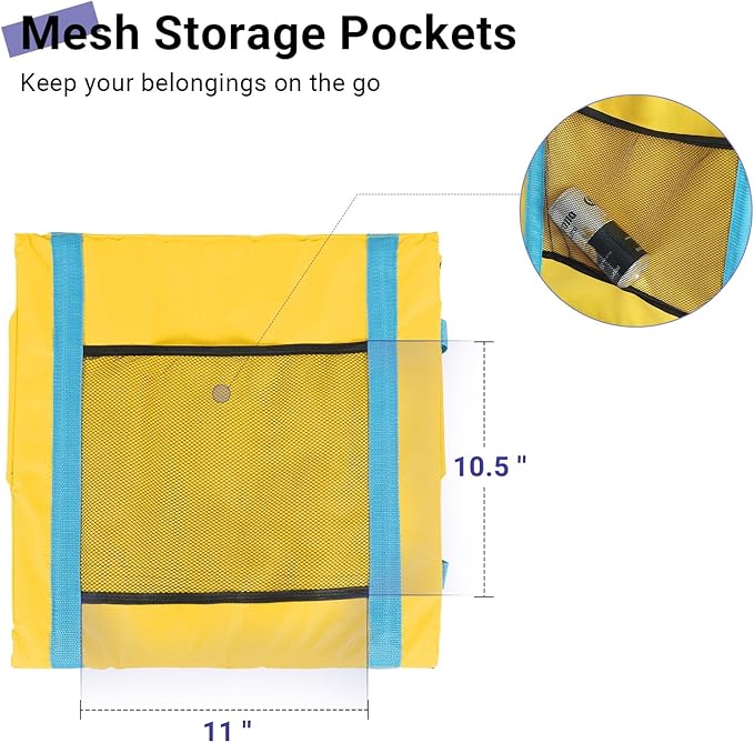 Portable Folding Stadium Seat with Adjustable Backrest 2-Person Comfort Ultralight for Bleacher Sports Outdoor Concerts Camping Picnics Beach Yellow