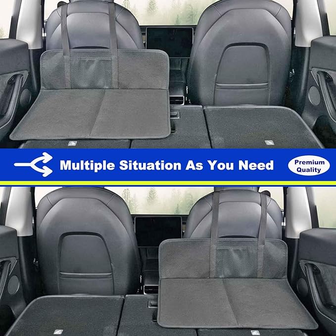 (Two Half for Single Bed) Car Camping Essential Mattress Plate Increase Car Bed Camping Space Trunk Space Accessories for SUV with Flate Trunk Tesla Model Y RAV4 CRVX-TrailOutbackHighlander