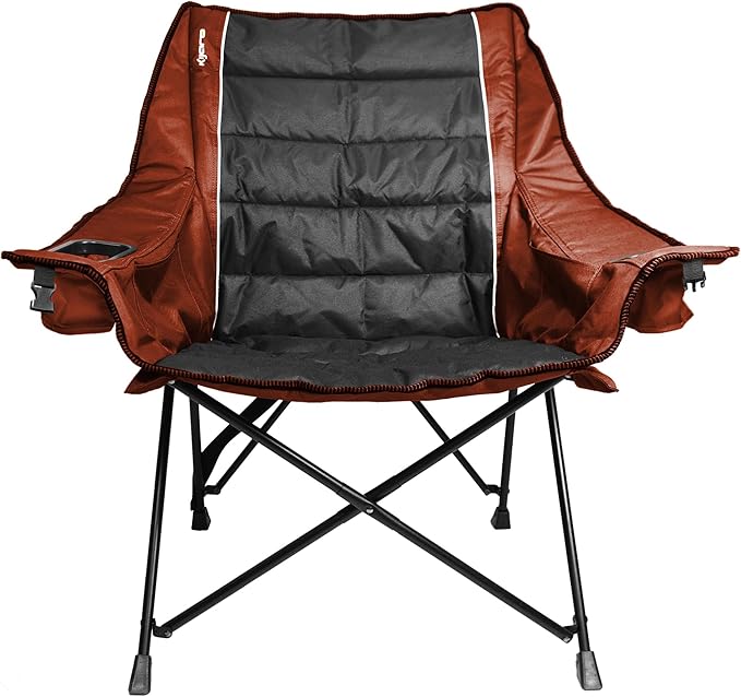 Kijaro Quilted Club Chair - Victoria Desert Orange
