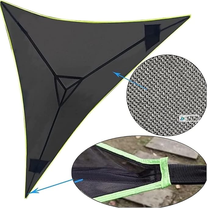 Generic Triangle Hammock Aerial Triangle Camping Hammock Multi Person Portable Hammock for Outdoor Hiking Backpacking Travel Backyard BeachCan Withstand a Weight of 500kg Black