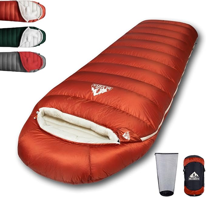 Down Sleeping Bags for Adults Premium 680FP Down Fill Backpacking Sleeping Bag for Cold Weather for Camping Hiking and Traveling Comes with Compression Sack.