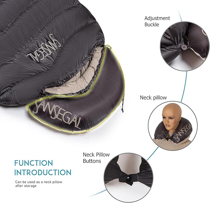 Down Sleeping Bag Ultralight Mummy Backpacking Sleeping Bags for Adults Camping Hiking Outdoor with 600 Fill Power Duck Down