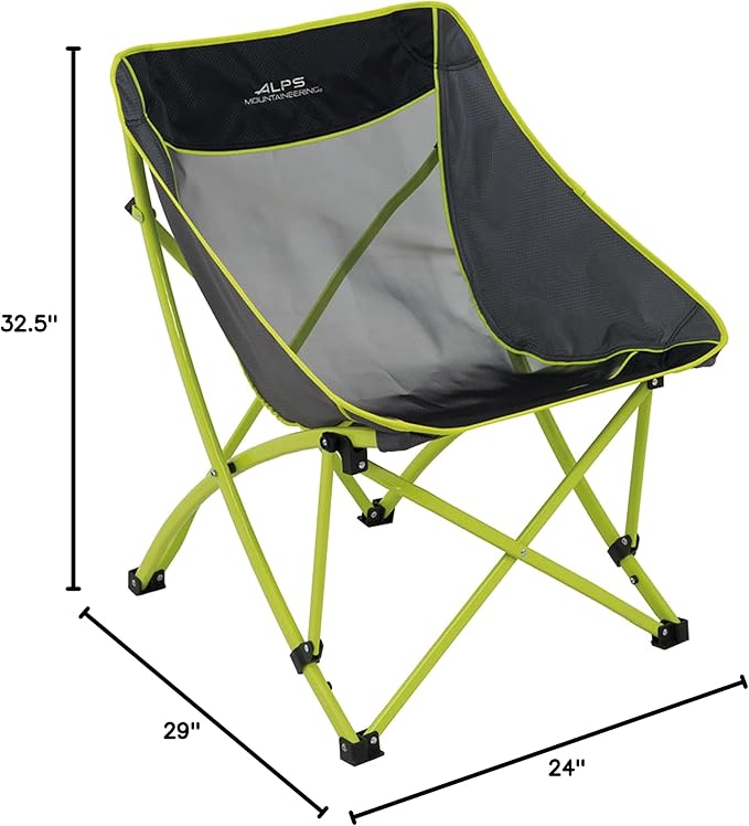ALPS Mountaineering Camber Chair One Size - Charcoal/Citrus