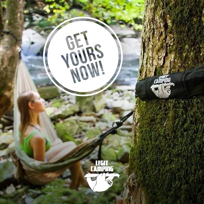 Legit 2 Person Camping Hammock - Double Tree Hammock - Portable &amp Heavy Duty - Perfect for Outdoor &amp Travel