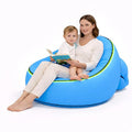 Inflatable Lounger Chair with Glow Edge Portable Air Sofa for Adults &amp Kids No Pump Needed Lightweight Folding Camping Chair for Beach Poolside Backyard Travel – Includes Carry Bag
