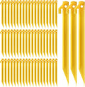 60 Pcs 9 Inch Plastic Tent Stakes Heavy Duty Beach Tent Pegs Sand Stakes Yard Inflatable Stake Awning Camping Caravan Pegs Accessory for Camping Outdoor and Garden Lawn Canopy Stake