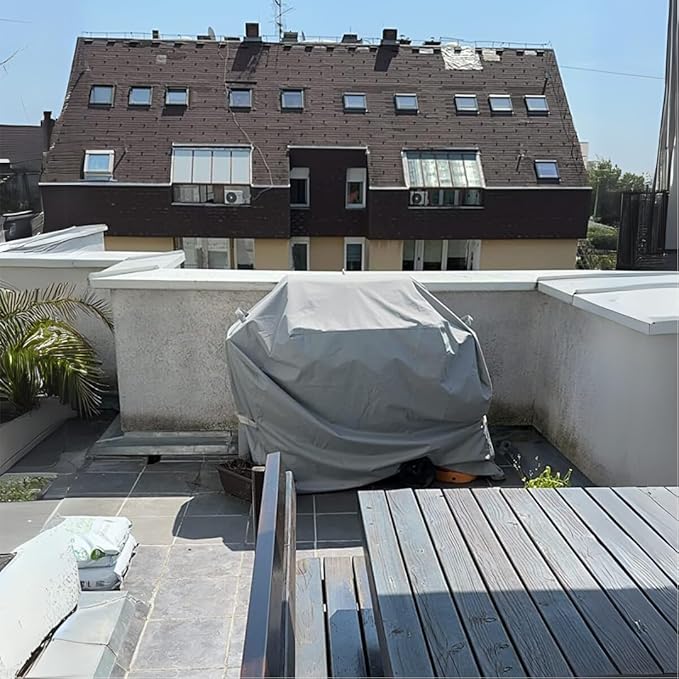 Turtle Life BBQ Grill Cover 54 Inch Heavy Duty Waterproof 3-4 Burner Barbecue Gas Grill Covers for Weber Spirit Char-Broil Brinkmann Gray