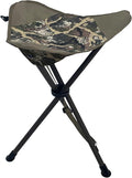 Black Sierra Folding Hunting Stool w/Shoulder Strap Supports 225 lbs Lightweight Collapsible Tripod Seat Foldable Steel Frame Chair Perfect for the Hunting Blind Fishing Hiking Travel
