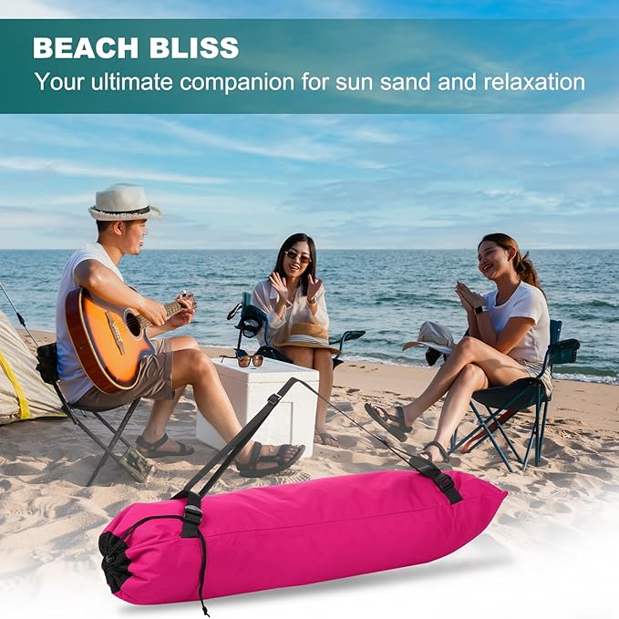 PATIKIL Foldable Camp Chair Replacement Bag 2 Pcs Camping Chairs Folding Chair Carry Bag with Adjustable Shoulder Strap for Outdoor Camping Fishing Storage Rose Red Black