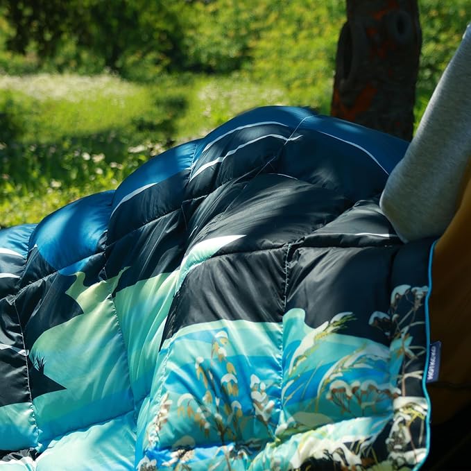 Down Camping BlanketWarm Puffy Lightweight Down Camp Blanket Outdoor Travel Quilt for SleepStadium Hiking 700 Fill Power Water Resistant