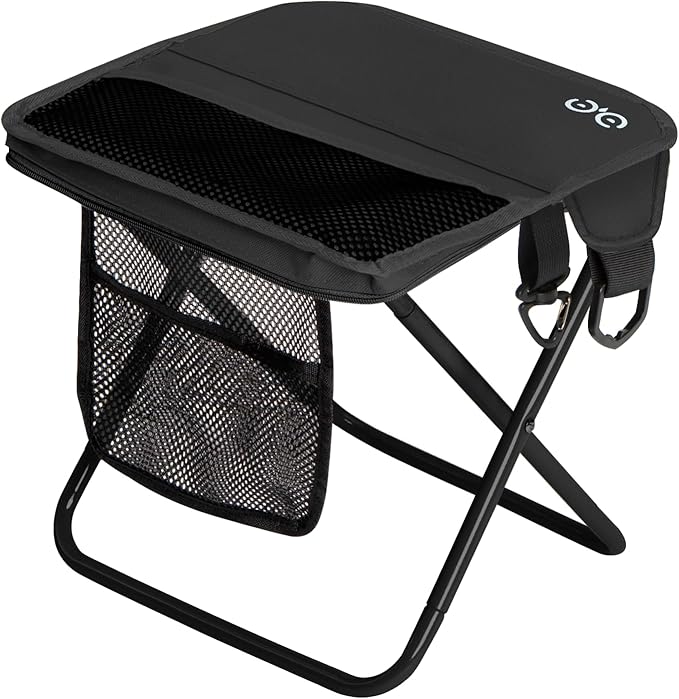 Camping Stool Upgraded FoldableStool Aluminum Alloy Bracket 6 Ways to Carry Portable outdoorfolding Chair with Pocket for Queuing FishingHiking Tours BBQ Parties Outdoor Camping Accessories