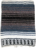Baja Authentic Mexican Falsa Blanket Perfect for YogaBeach CampingPicnic Car seat Cover Home Throw Decor(Dust Blue)