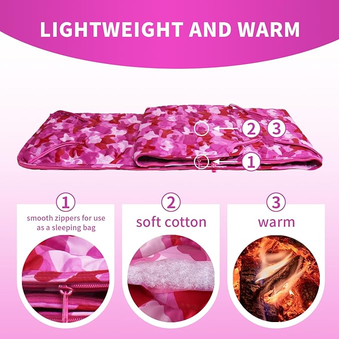 WINWAY Outdoor Down Camping Blanket Military Camping Sleeping Bag with ZipperPackable Waterproof Lightweight Poncho Liner for HikingTravel Stadium