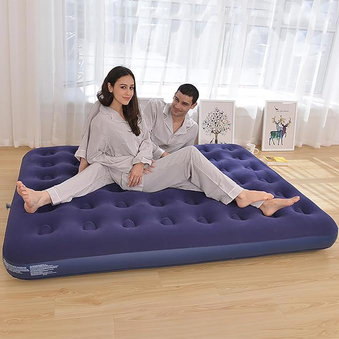 DIMAR GARDEN King Size Camping Air Mattress Inflatable Bed with PillowInclude Hand Pump