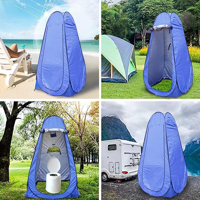 Pop Up Tent Upgrade Privacy Shower Tent Portable Outdoor Sun Shelter for Toilet Camping Biking Beach with Carry Bag | Upgrade Privacy Outdoor Sun Shelter for Toilet Camping Biking Beach with C