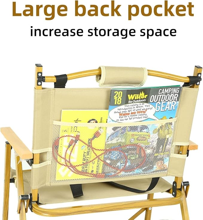 ROCK CLOUD Portable Folding Camping Chair Low Beach Chairs for Camp Lawn Hiking Sports Hunting