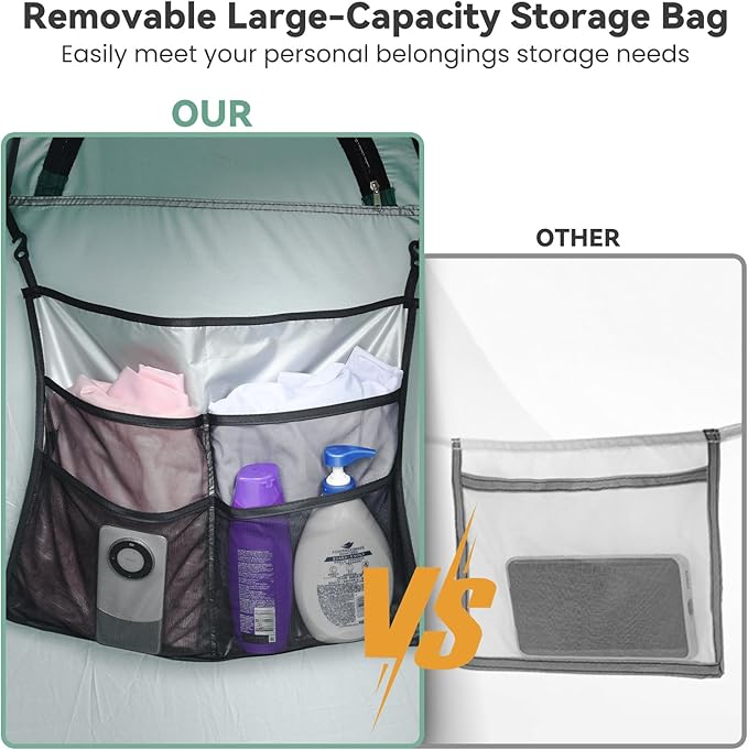 Pop Up Camping Shower Tent Portable Dressing Changing Tent Outdoor with Carry Bag for Beach &amp Hiking 75” x 48”x 48”
