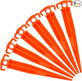 ASR Outdoor Orange Heavy Duty ABS Plastic Tent Stakes Ground Anchor Camping Essentials