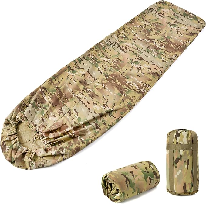 MT Military Nanovee Bivy Cover – Lightweight Army Modular Sleeping Bag System Shell Summer Sleeping Gear or Layered Cold Weather Protection