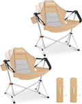 KingCamp Hammock Camping Chair Swinging Portable Folding Camp Chairs for Adults Max 400lbs Heavy Duty Foldable Oversized Rocker with Aluminum Alloy Frame Cup Holder for Outdoor Beach Patio Sport