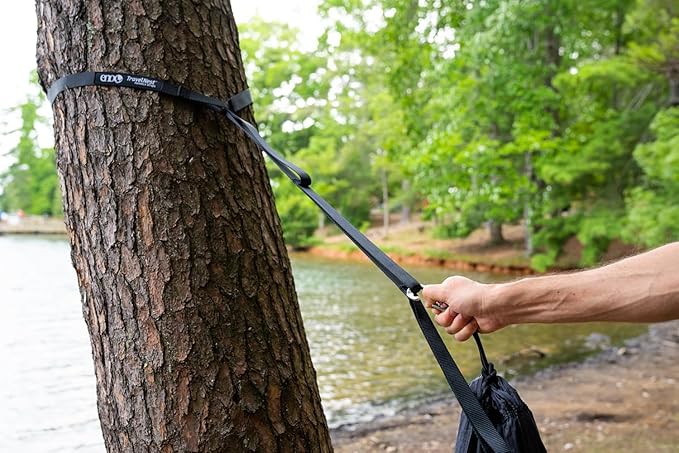 ENO TravelNest Hammock &amp Straps Combo - Portable Hiking and Camping Hammock with Straps Included - Travel Hammock for Camping Hiking Backpacking a Festival or The Beach - Marine