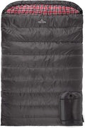 Teton Mammoth Queen Size Double Sleeping Bag- A Warm Bag The Whole Family can Enjoy – Great for Camping Hunting and Base Camp. Compression Sack Included