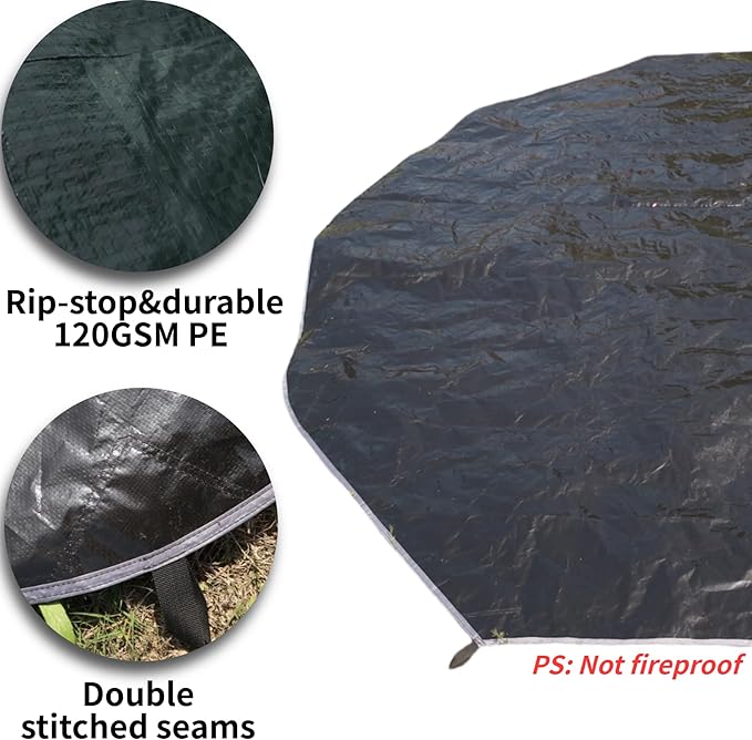 DANCHEL OUTDOOR B5PRO/B2/B2A Bell Tent Footprint 3/4/5/6m Waterproof Round Tarp Ground Sheet for Canvas Yurt Tent Floor Protector Camping Glamping Accessories