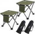 Roptat 2 Pack Camping StoolPortable Folding Compact Lightweight Stool Seat for Camping Fishing Hiking Gardening Outdoor Walking Backpacking Travelling and Beach with Carry Bag