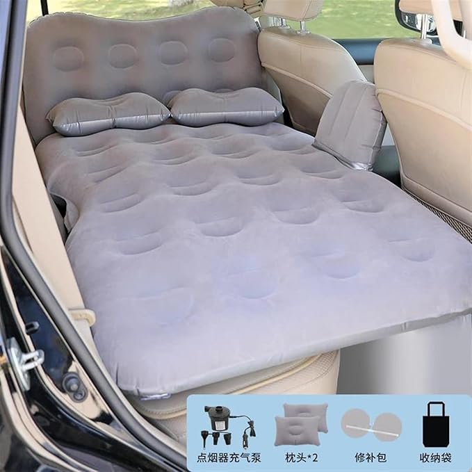 Camping Inflatable Mattress Car Inflatable Mattress Car Back Seat Sleeping Mat SUV Universal Mattress Portable Travel Air Mattress (Pig)