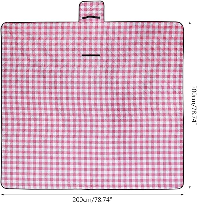 Camping Mattress Pattern 3-Layer Portable Camping Mat Foldable Large Picnics and Beach Blanket for Family Friend Kids