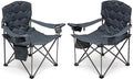 SUNNYFEEL XXL Oversized Camping Chair Heavy Duty 500 LBS for Big Tall People Above 6'4 Padded Portable Folding Sports Lawn Chairs with Armrest Cup Holder &amp Pocket for Outdoor/Travel/Picnic/Camp