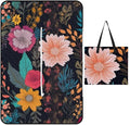 Zipper Colorful Boho Floral Style Picnic Mat Suitable for Travel Camping Park Or Home Use