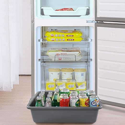Yuright 22 L Grey Plastic Commercial Bus Tubs 4 Packs Restaurant Bus Tote Box