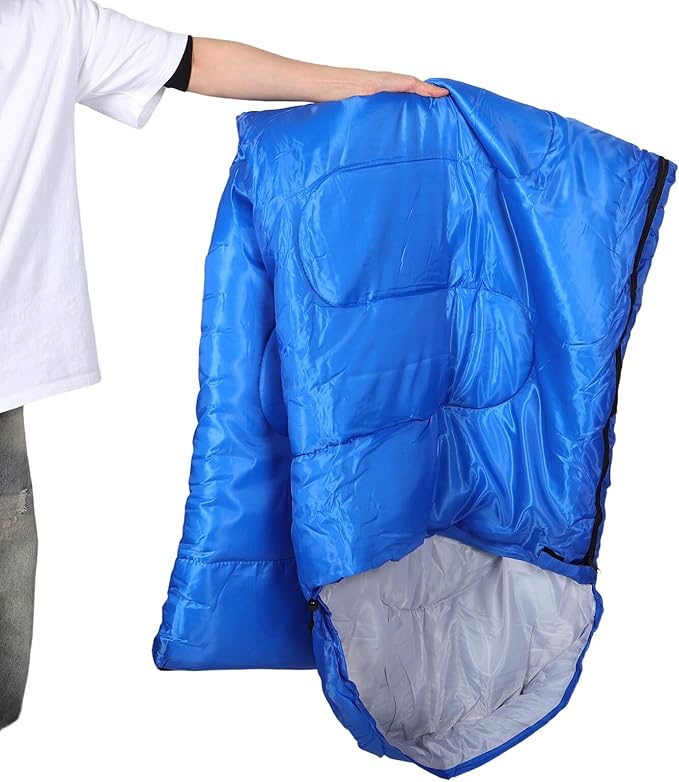Balacoo Outdoor for Adults Lightweight Waterproof Cold Weather Envelope Sleeping Sack with Hollow Cotton Filling 1.3kg Blue for Camping Hiking