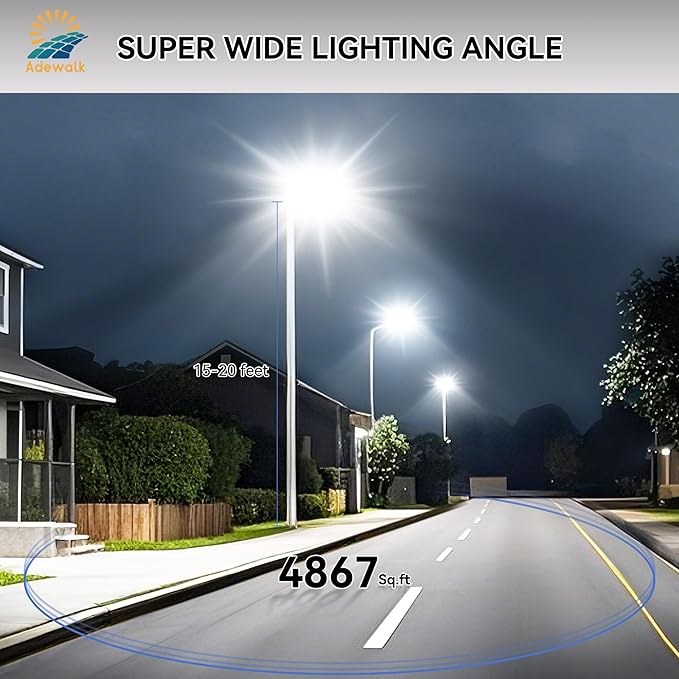 6000W Solar Lights Outdoor Waterproof 7000K Dusk to Dawn Outdoor Solar Street Light Motion Sensor with Remote LED Security Flood Light for Outside Garden Yard Pathway (American 1)