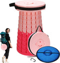 Upgraded Collapsible Stool with Cushion 1000 lbs Capacity &amp 19.7-in High Wider &amp Taller Heavy Duty Portable Telescoping Foldable Seat for Adults Camping Travel Music Festivals Outdoors