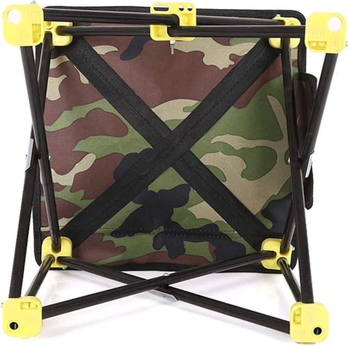 Outdoor Portable Camp Chair Mini Folding Stool with Backrest Lightweight and Compact Travel Chair for Hiking Picnic Fishing Beach Garden with Carry Bag
