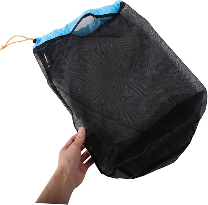Toyvian 1 Set Reusable Polyester Mesh Storage Sack for Outdoor Gear Travel and Camping Compression Bags in Black Xl Xxl and Sustainable Storage