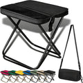 2026 Upgraded Large 12.2in Foldable Backpack Stool 265lbs Ultralight Portable Backpack Chair with Carry Bag Collapsible Stool for Hiking Camping &amp Fishing (Black Small)