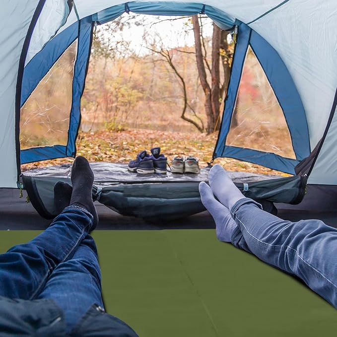 75 D x 30 W x 2.5 H Sleeping mat for Camping Green