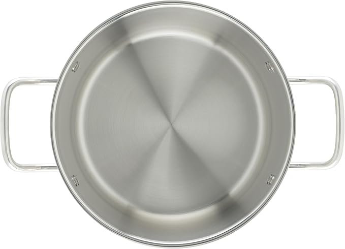 Winco Heavy-Duty Stainless Steel Stock Pot with Cover 8 Quart