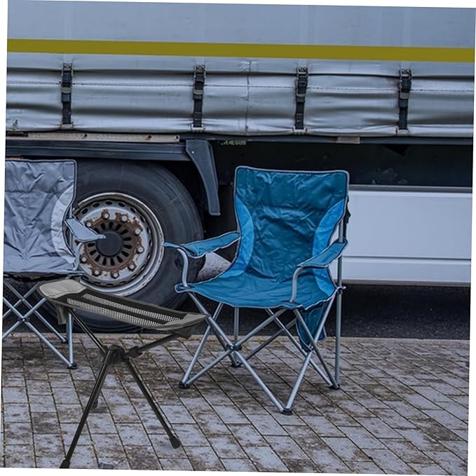 BESTonZON Folding Camp Chair Portable Small Camping Foot Rest Sturdy Camping Foot Stool for Hammock Outdoor